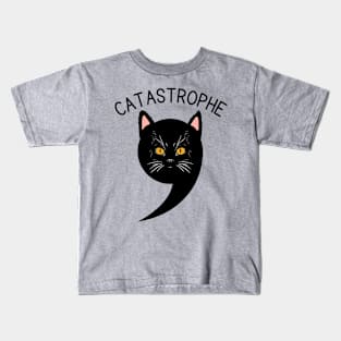 Catastrophe Funny Cat Pun Kids T-Shirt